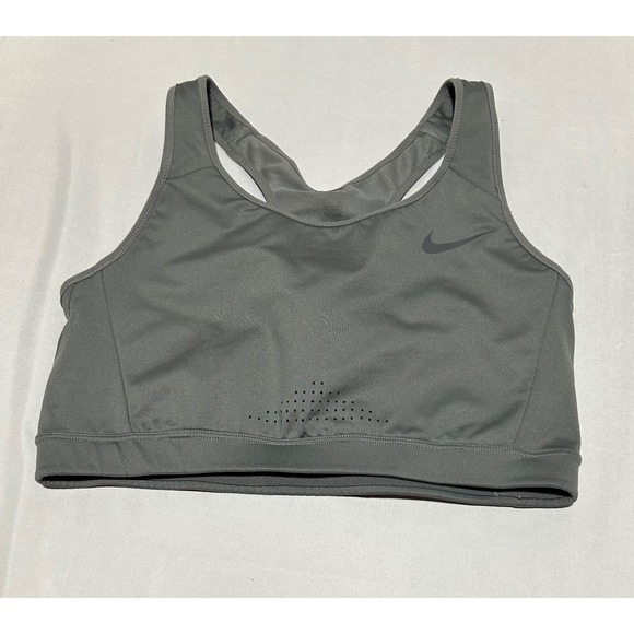Nike Other - Nike Women Large Gray Racerback Sports‎ Bra Athletic Workout Gym Fit